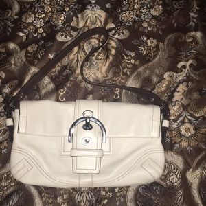 Vintage white Coach handbag